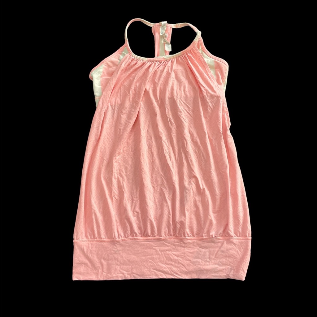 Lululemon Pink Tank W Built In Bra Size 8